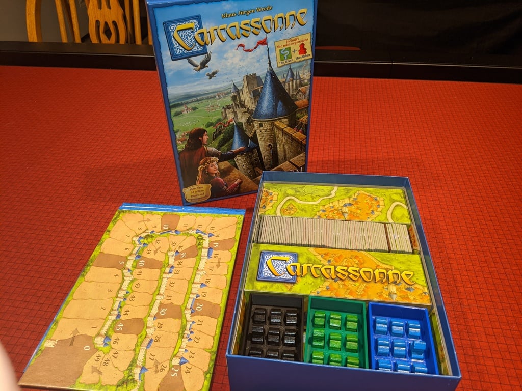 Carcassonne Board Game Box Insert Organizer
