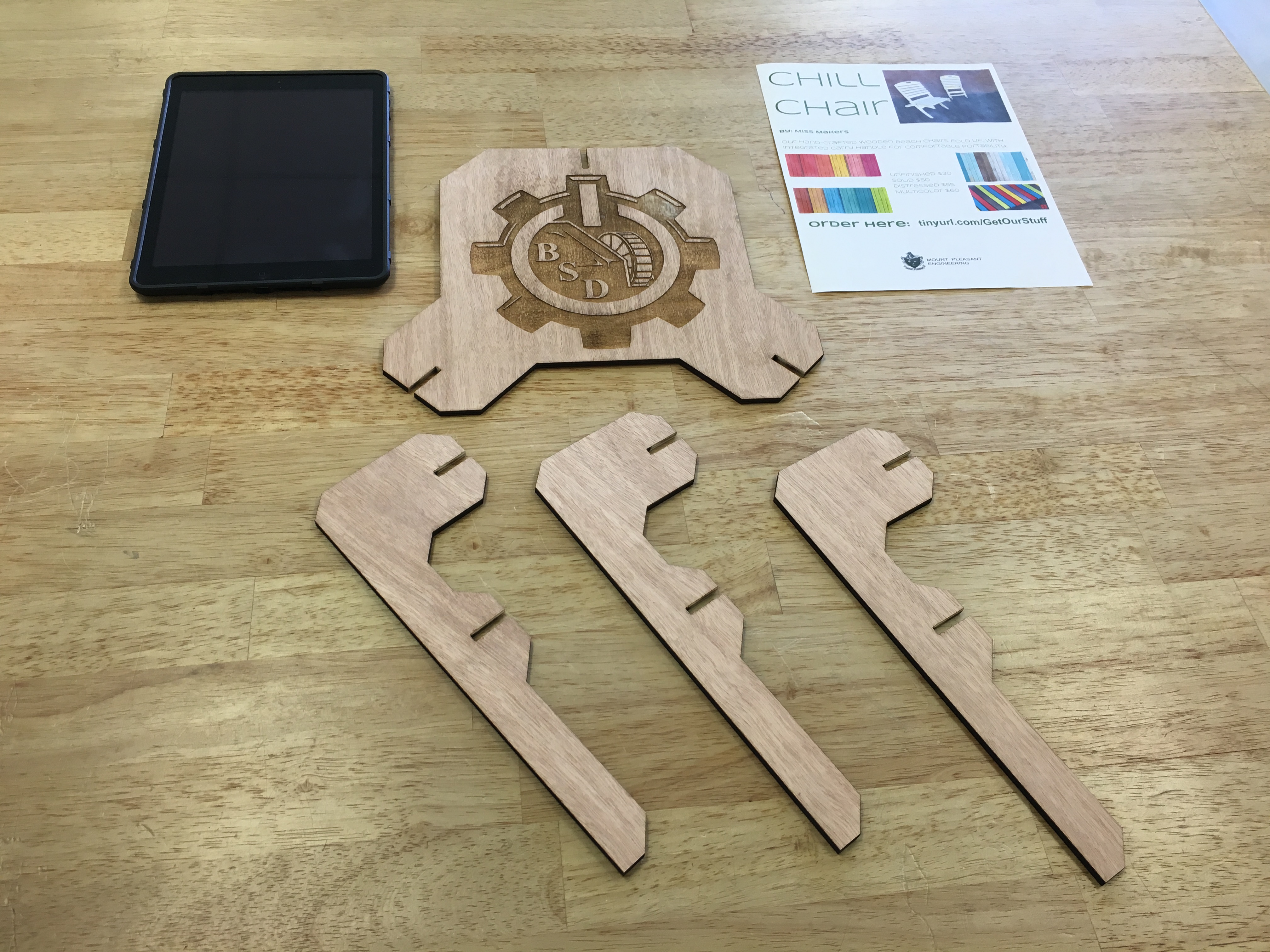Laser Cut Adjustable iPad Document Projector