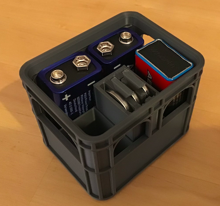 CR 2032 Battery Holder for beer crate 9V