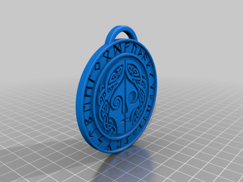 Norse Goddess Hel coin necklace amulet Viking jewellery