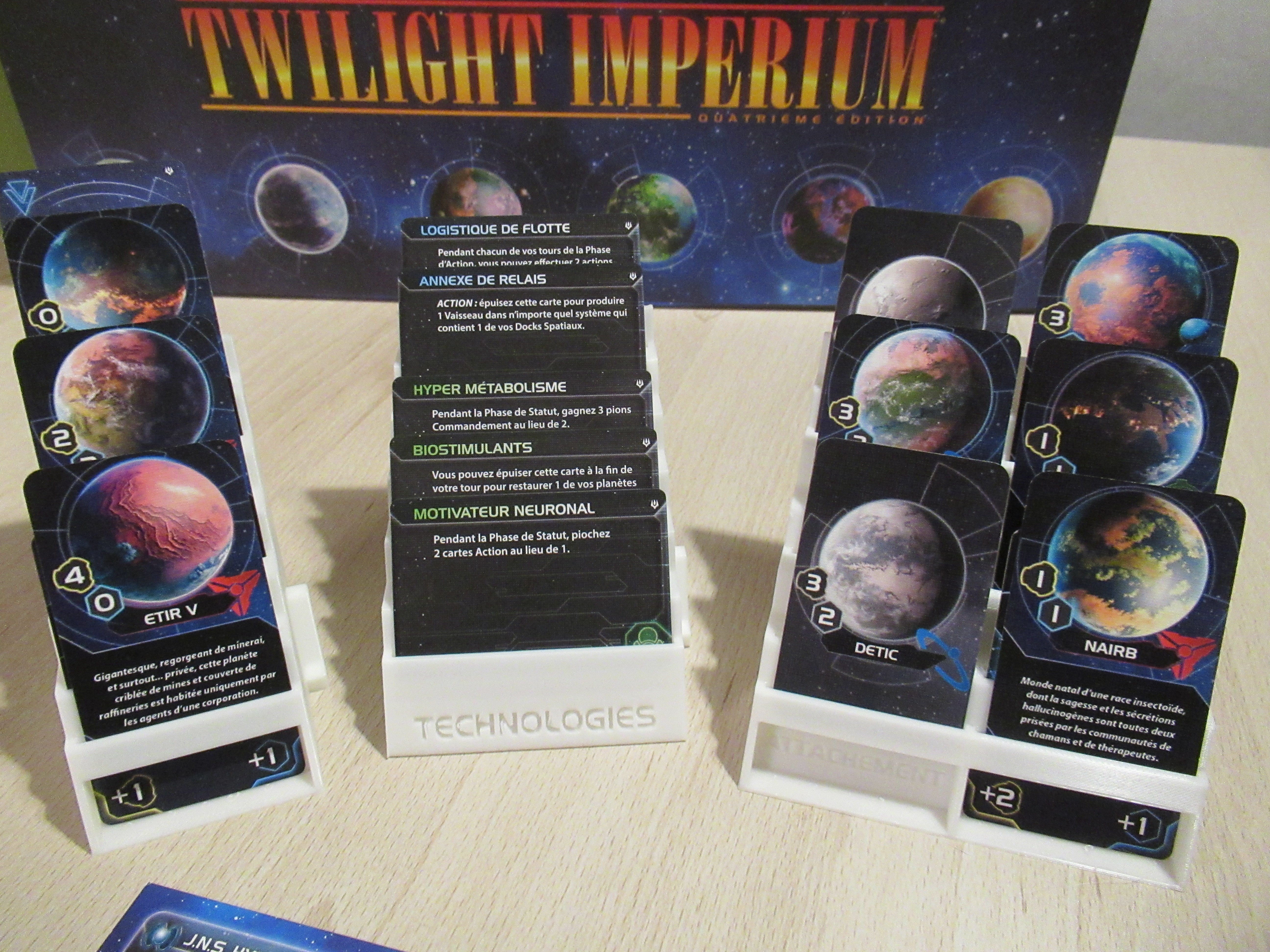 Twilight Imperium - Modular card stand - technology and planet