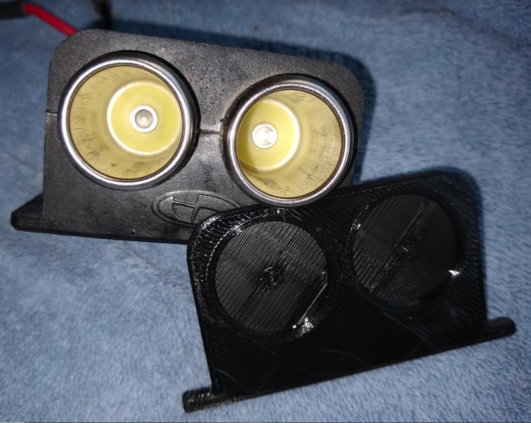Dual Cigarette Lighter Drilling Template