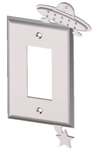 Light Switch Cover Plate-Alien Ship