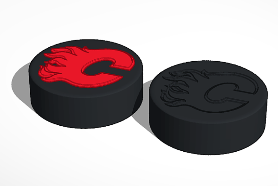 Calgary Flames NHL Hockey Puck Logo
