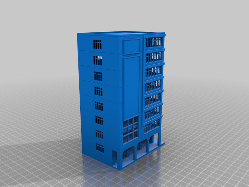 n scale tall building