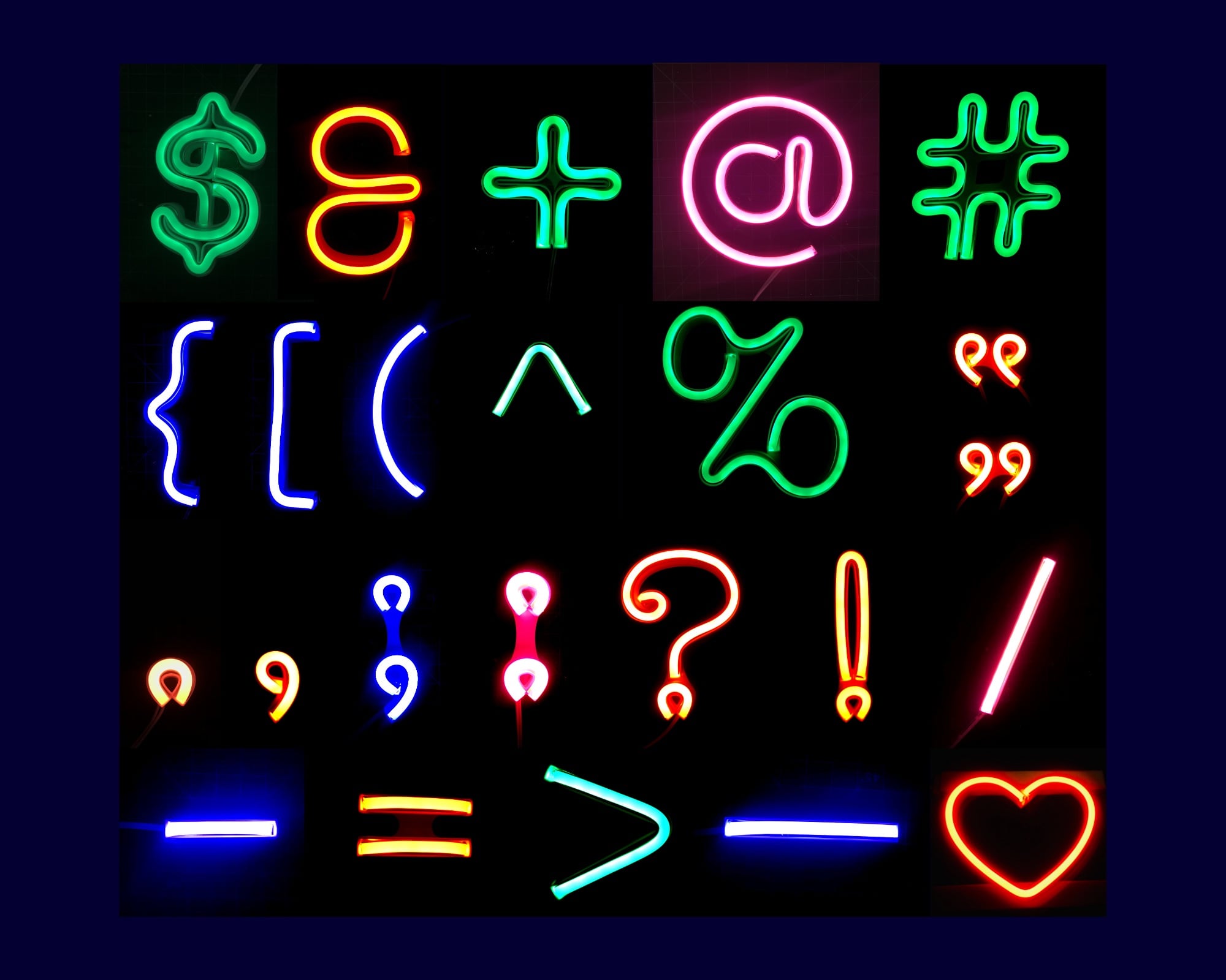 Neon Flex Symbol Shells