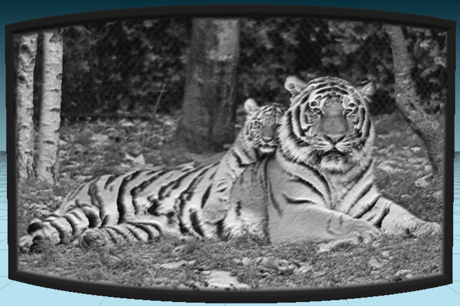 lithophane tiger