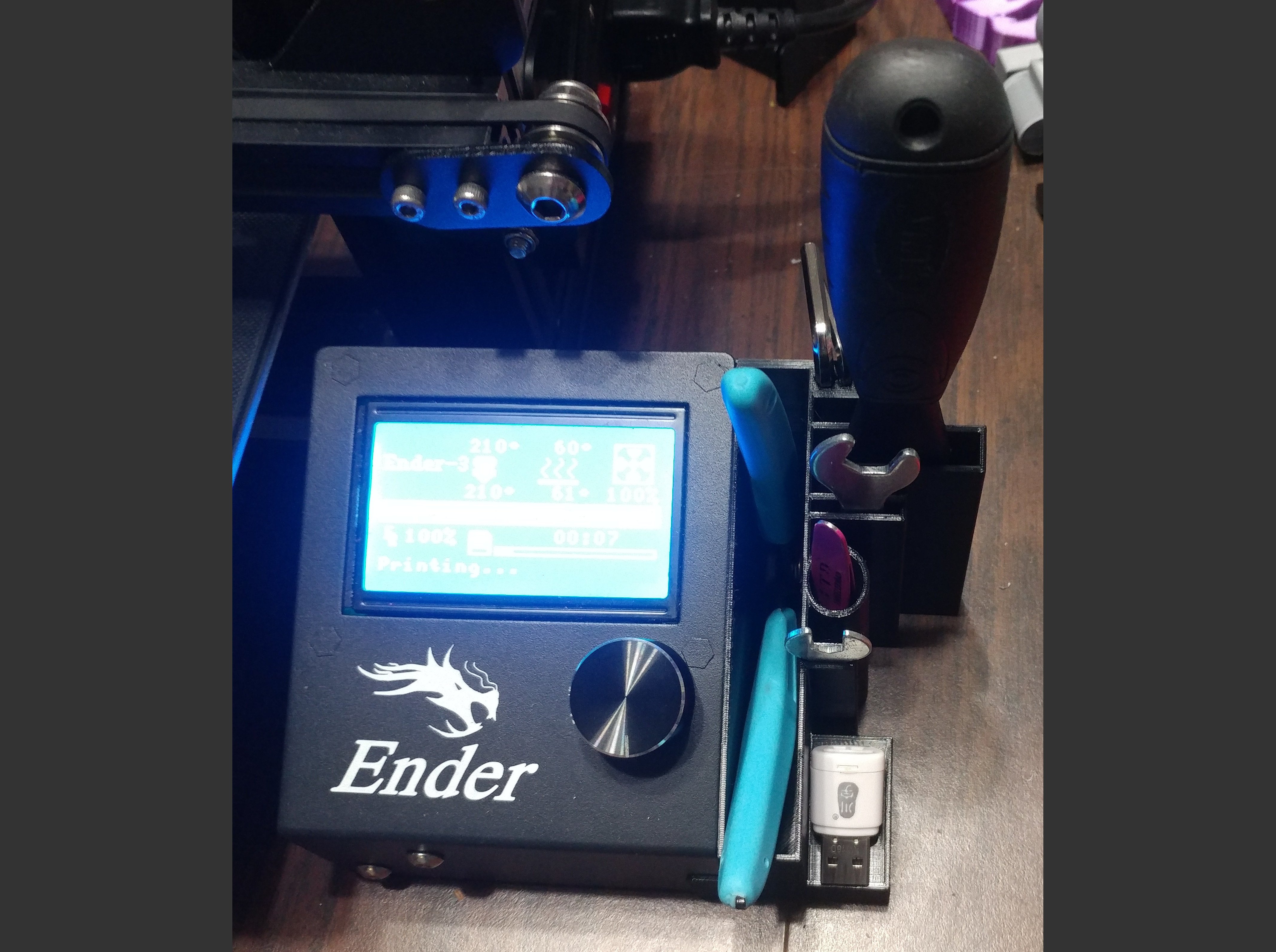 Ender 3 Tool Holder, Top Hole