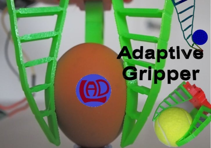 ADAPTIVE GRIPPER-ROBOTIC HAND WITH THREE FINGERS-TPU-FIN RAY EFFECT