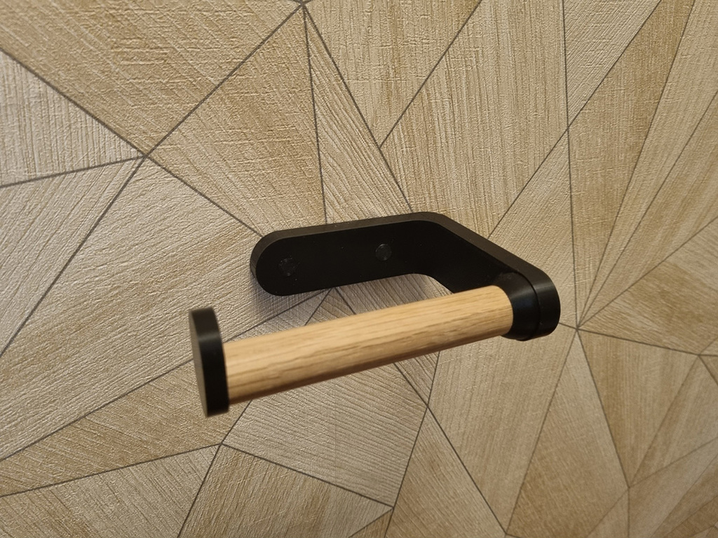 Toilet Paper Holder with Wood