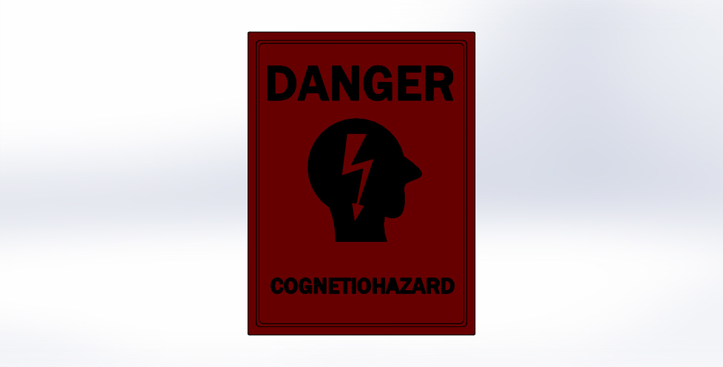 SCP Foundation Cognetiohazard Sign By ie Concepts