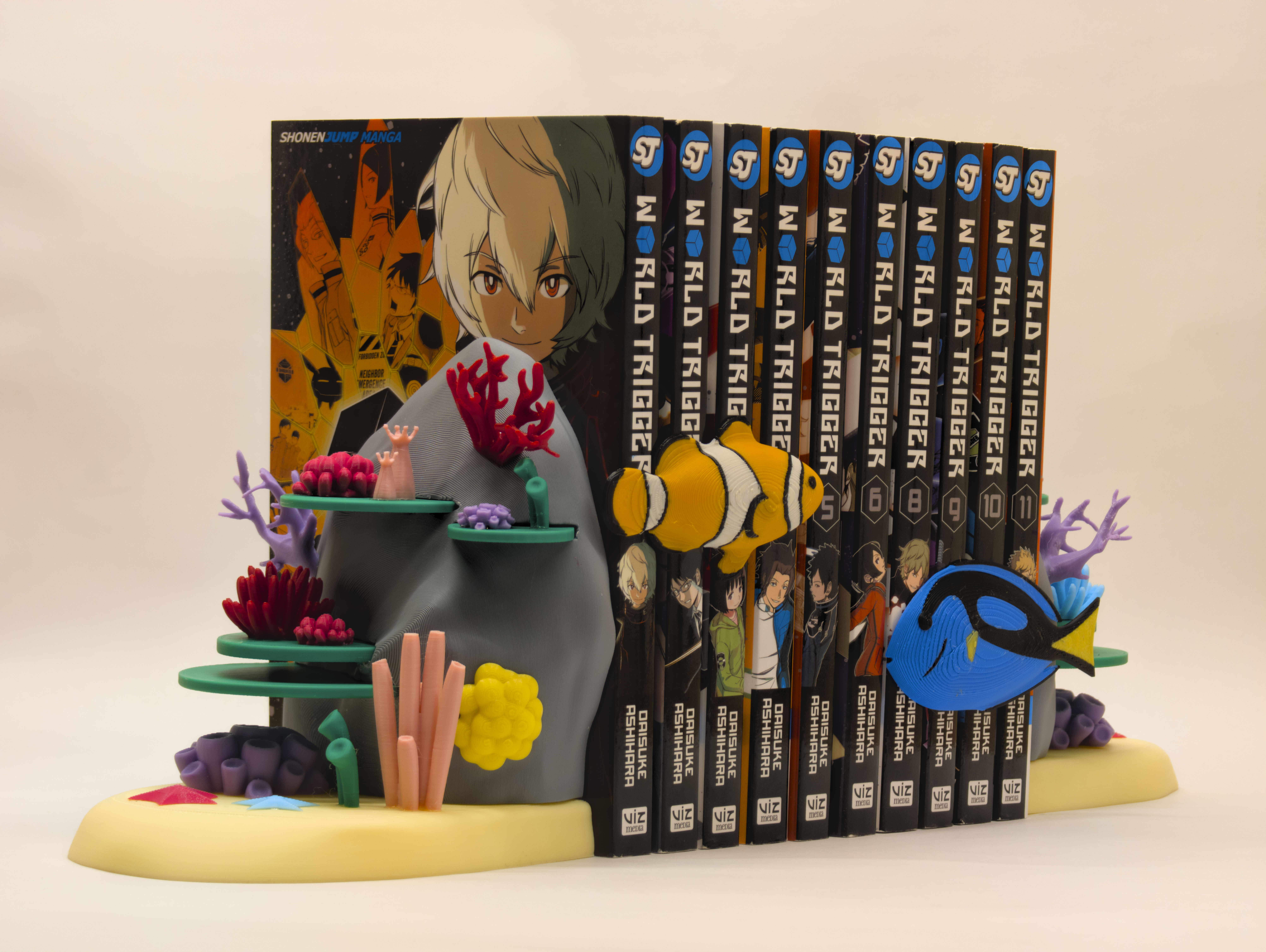 Coral Reef Bookends and Fish Inserts