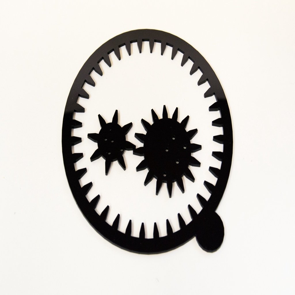 Lasercut spirograph with Tinkercad