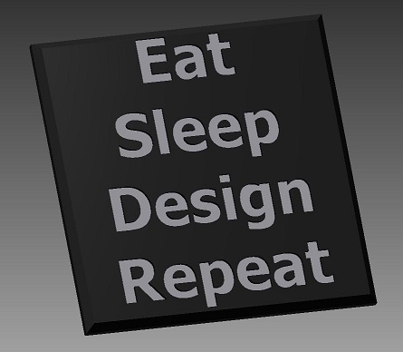 Eat Sleep Design Repeat Coaster