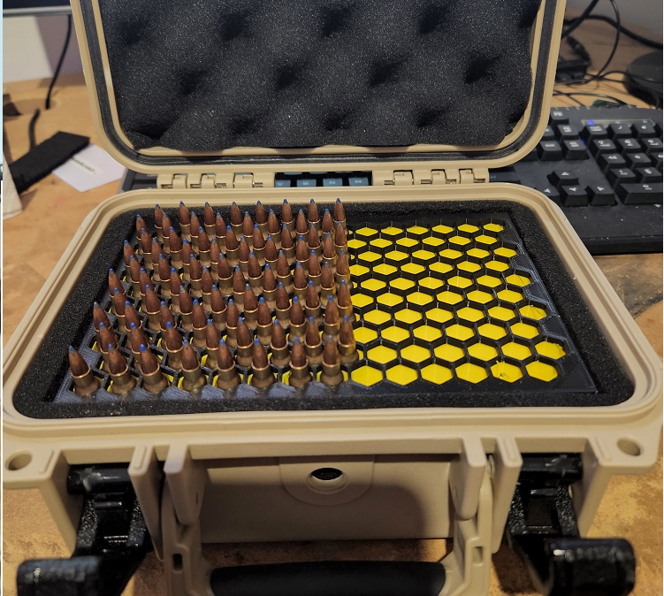 Hard Case Insert For Multiple Caliber Ammo