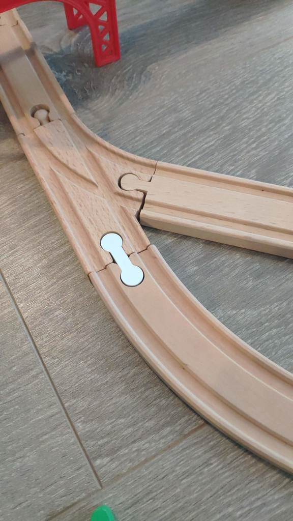 Wooden Train toy rail connector