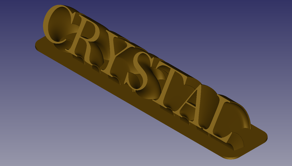 Crystal 3D Name Plate