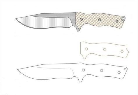Bowie Knife Template