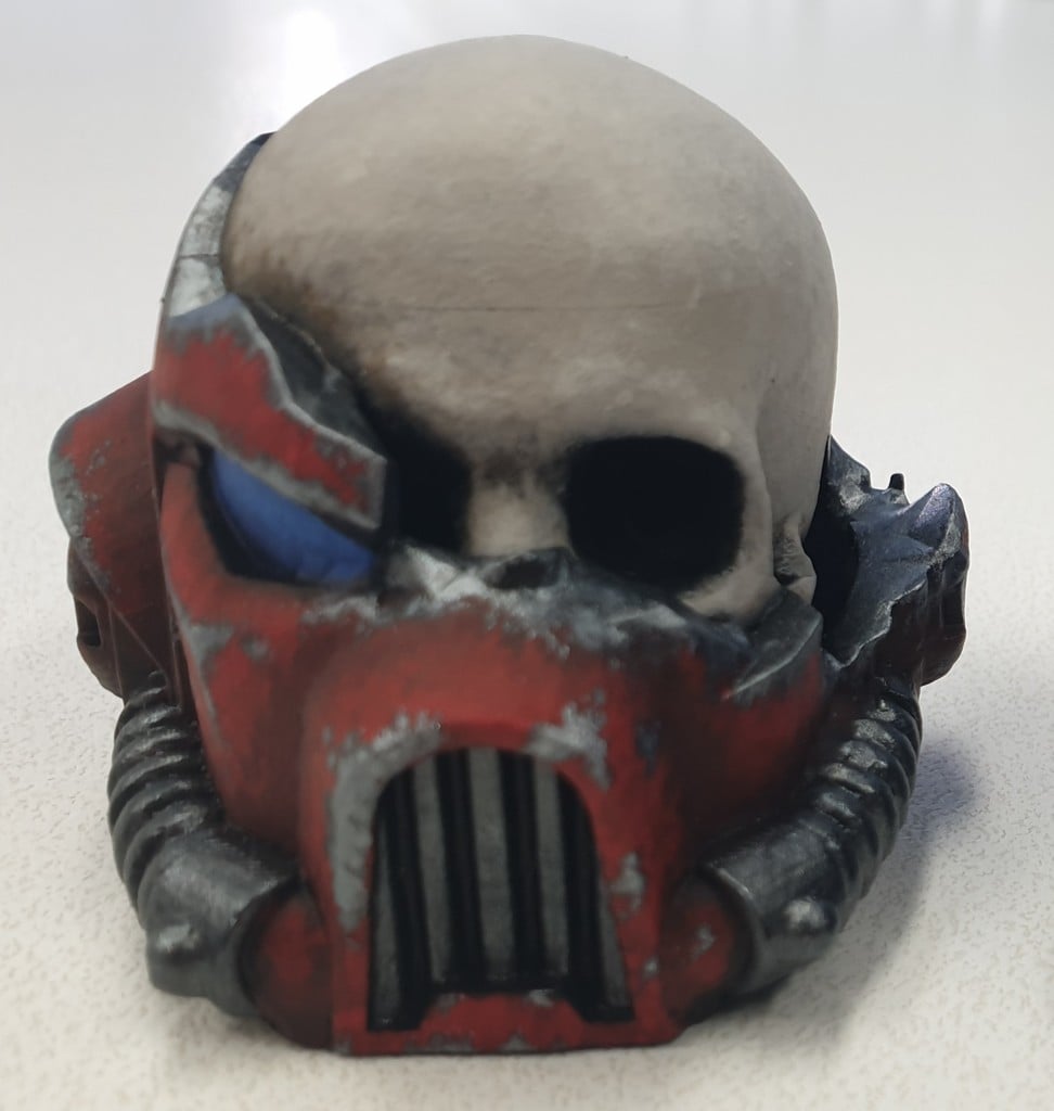 Dead Space Marine helmet w/skull - Flat Base