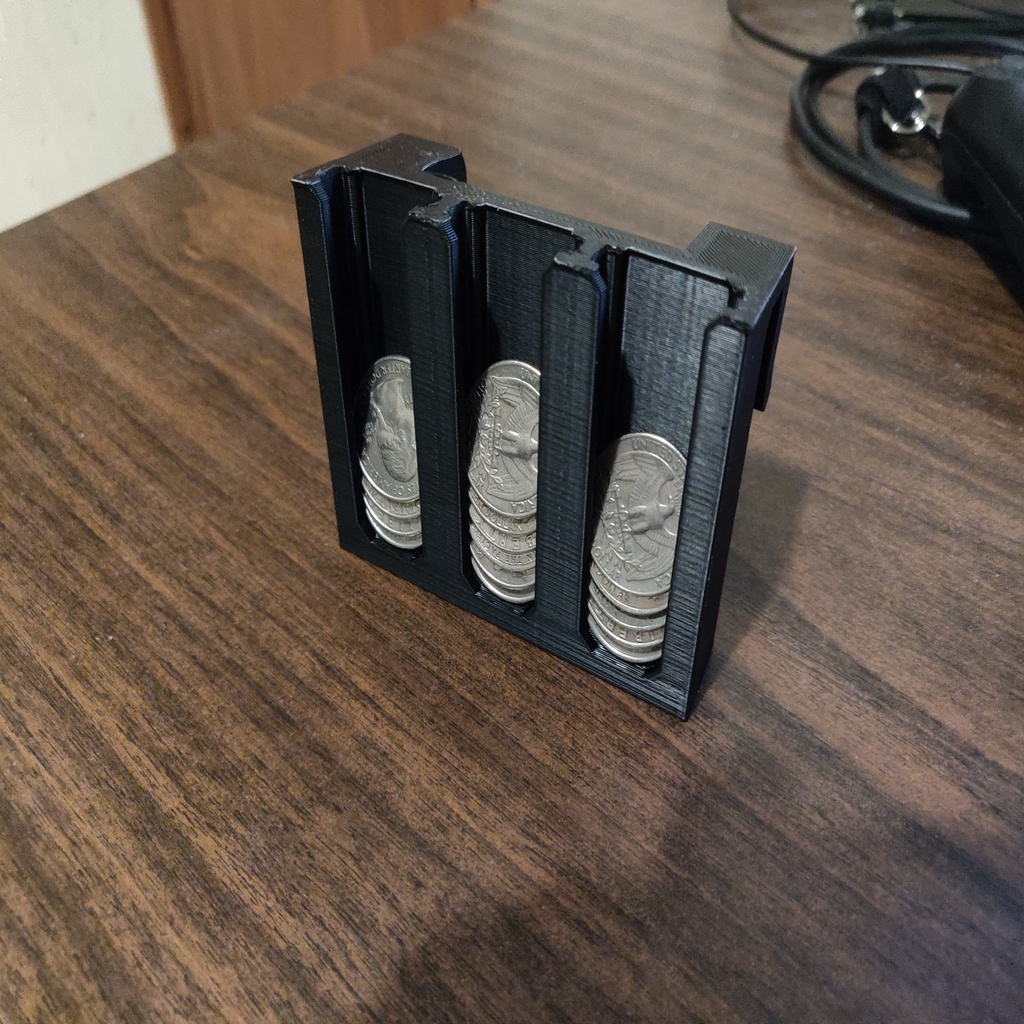 Coin holder for car door, US quarters only
