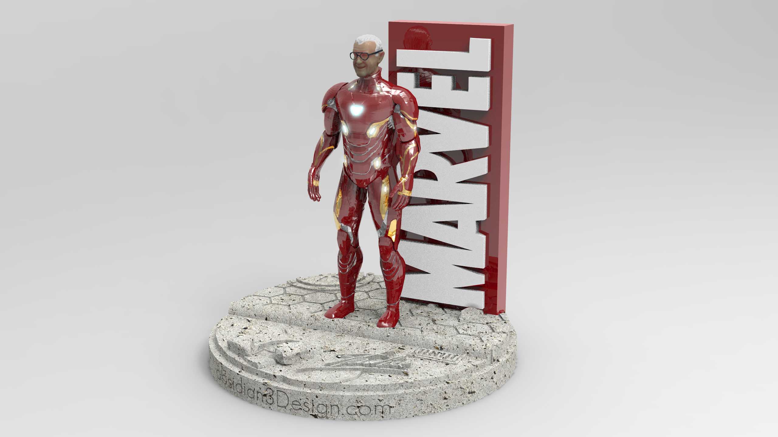 STAN LEE 2018 - 3D PRINTABLE MODEL