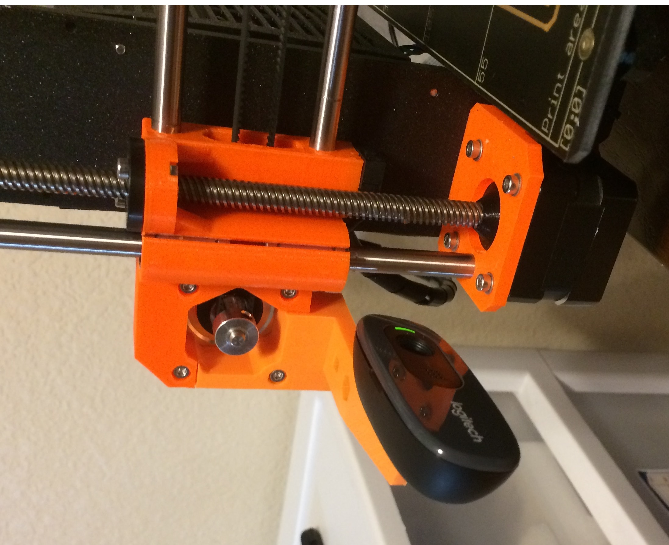 Original Prusa MK2 MK2S Logitech C270 camera mount for X motor (Lowered)