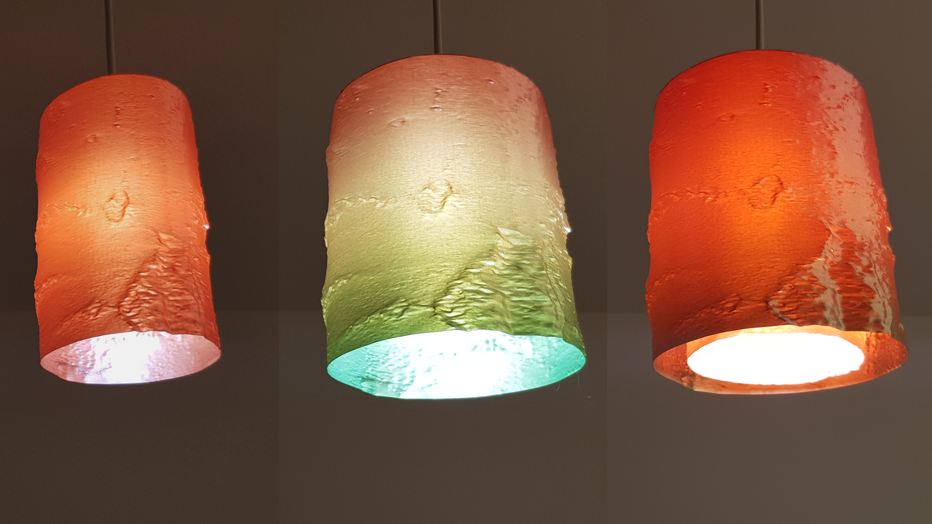 Real Birch Tree Texture Applied to a Lamp Shade and a Pot