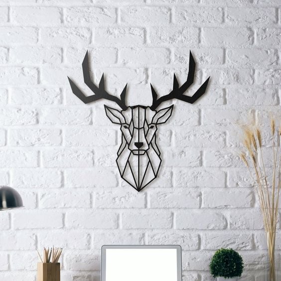 Deer Wall Sculpture 2D II