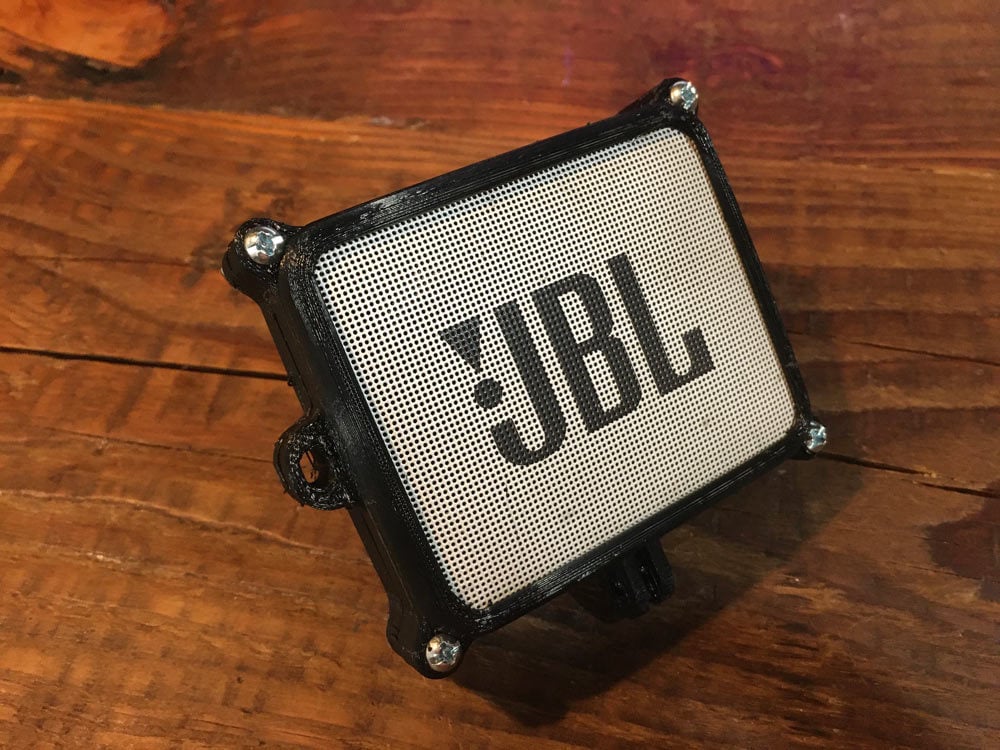 JBL Go2 with case Go Pro Mount