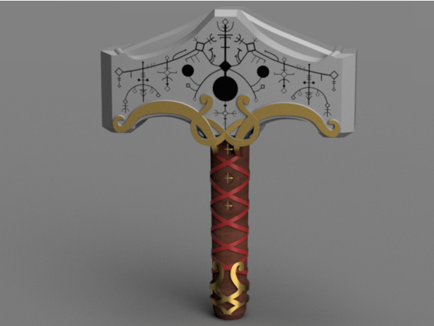 God Of War - Thor's Hammer (Mjolnir) by ColinSS906 - Thingiverse