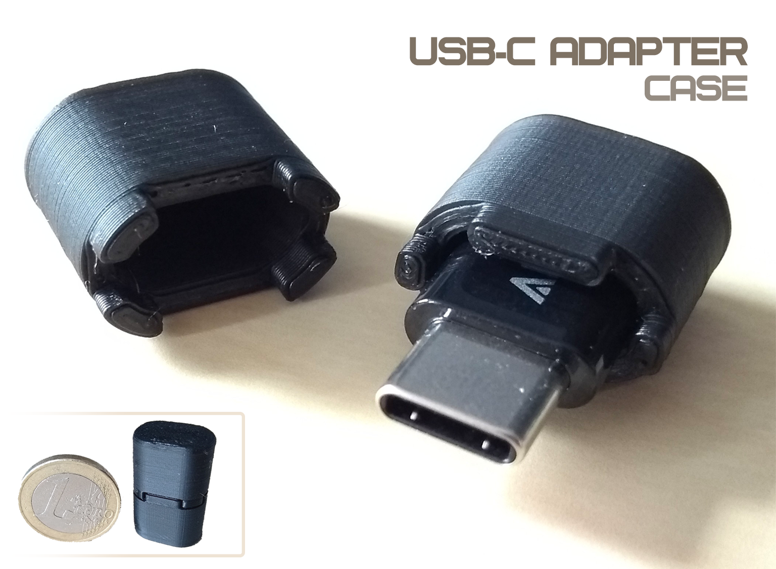 Micro USB to USB-C adapter case