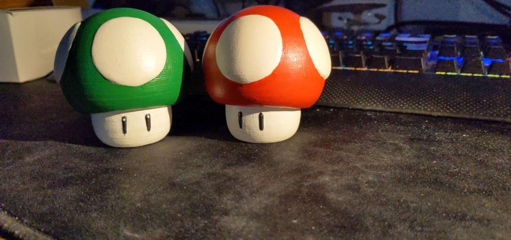 Super Mario 1up Mushroom smooth for larger printing