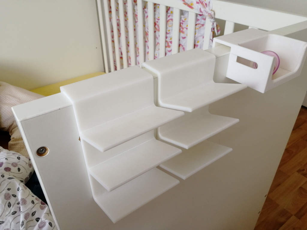 small shelf for IKEA SUNDVIK baby bed and similar