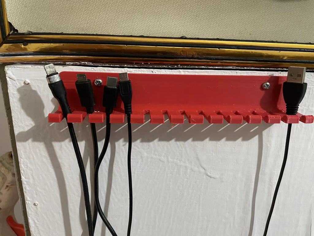 Wall mounted storage of data cable