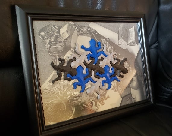 Escher Lizard with Magnet