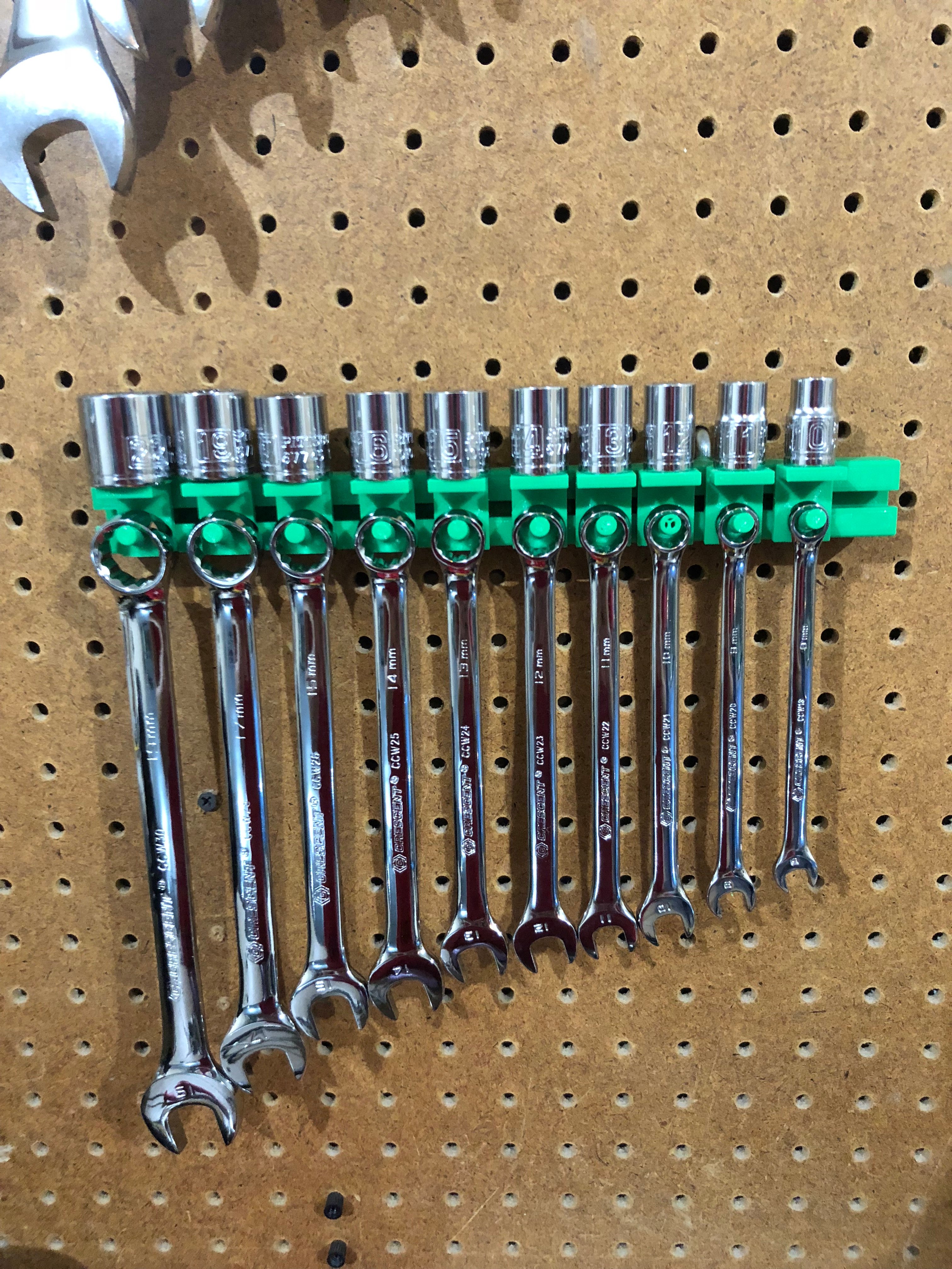 Pegboard Socket + Wrench Organizer