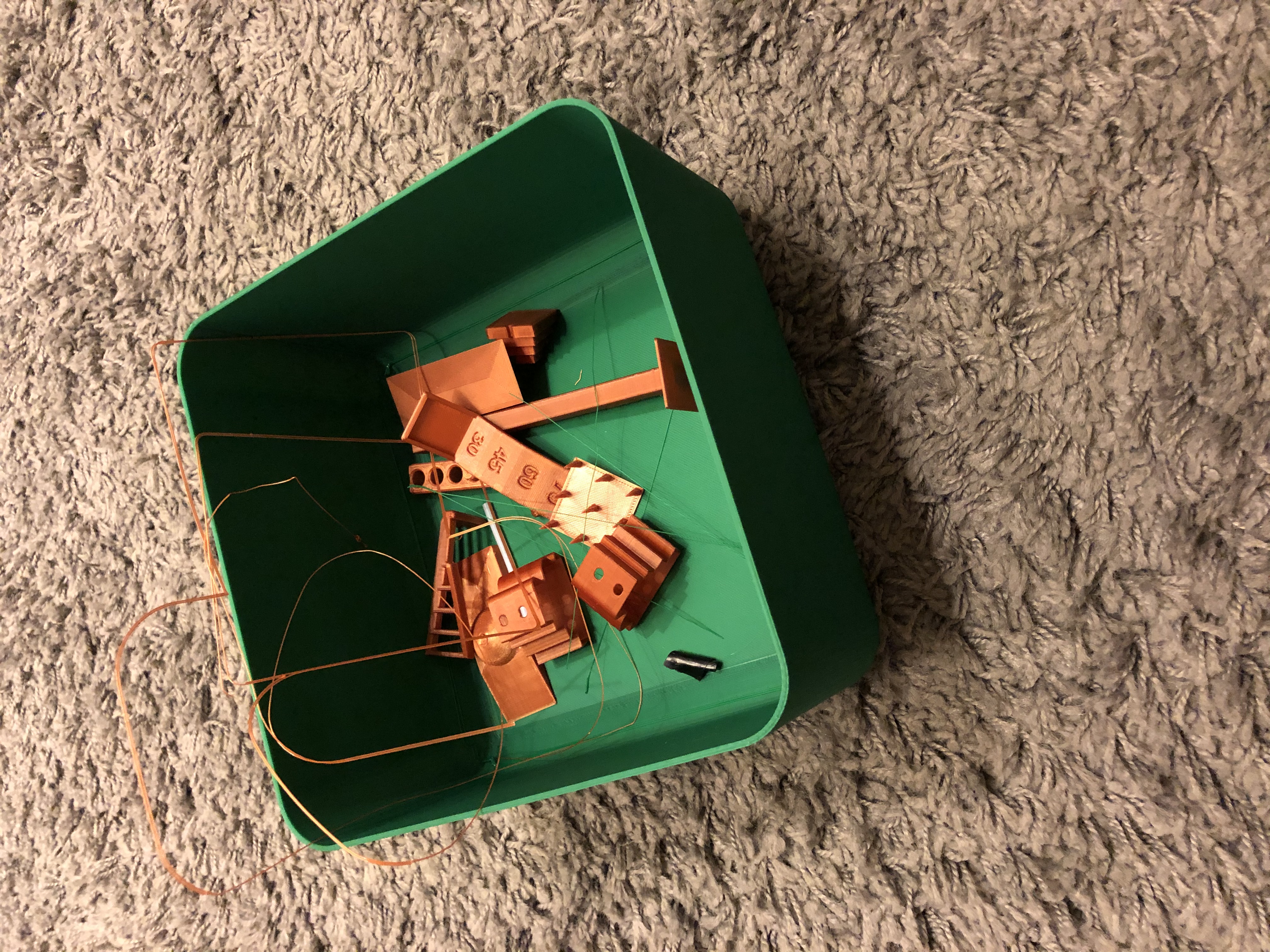 Trashcan / trash bin / box for 3D printing leftovers, parts and other things  - different sizes
