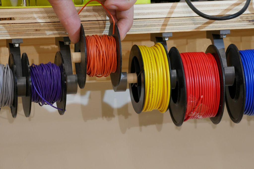 Wire Spool Hanger with Removable Spools