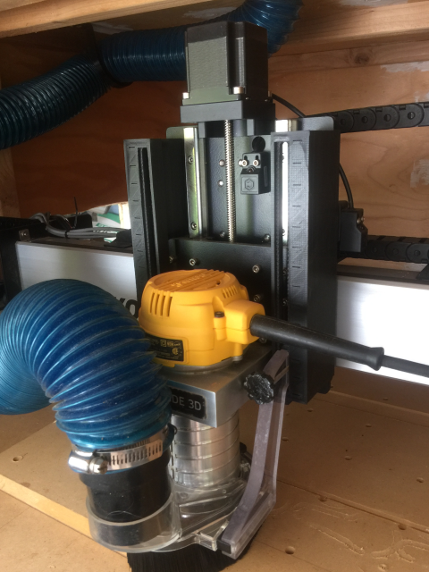 Shapeoko Z Plus Adapter for Suckit Dust Boot