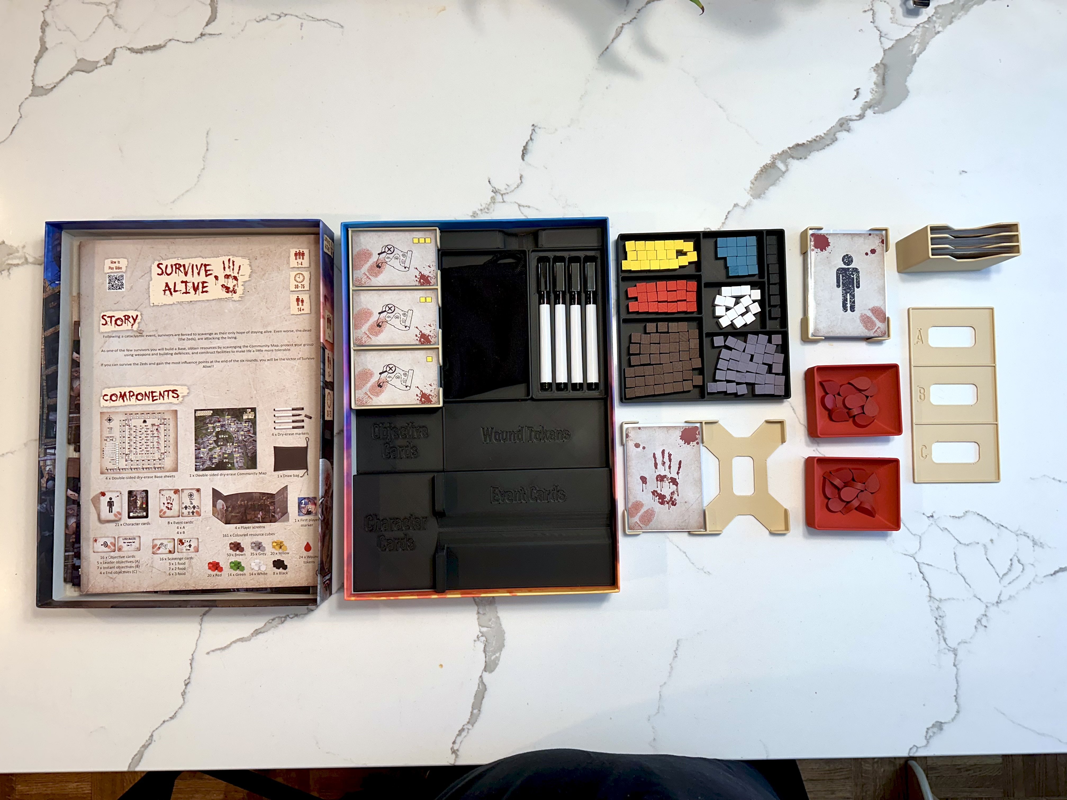 Survive Alive Draw and Write Game Insert