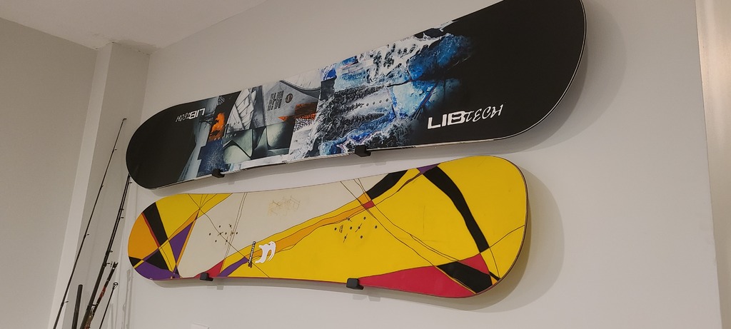 Snowboard Wall Hanging Bracket Mount