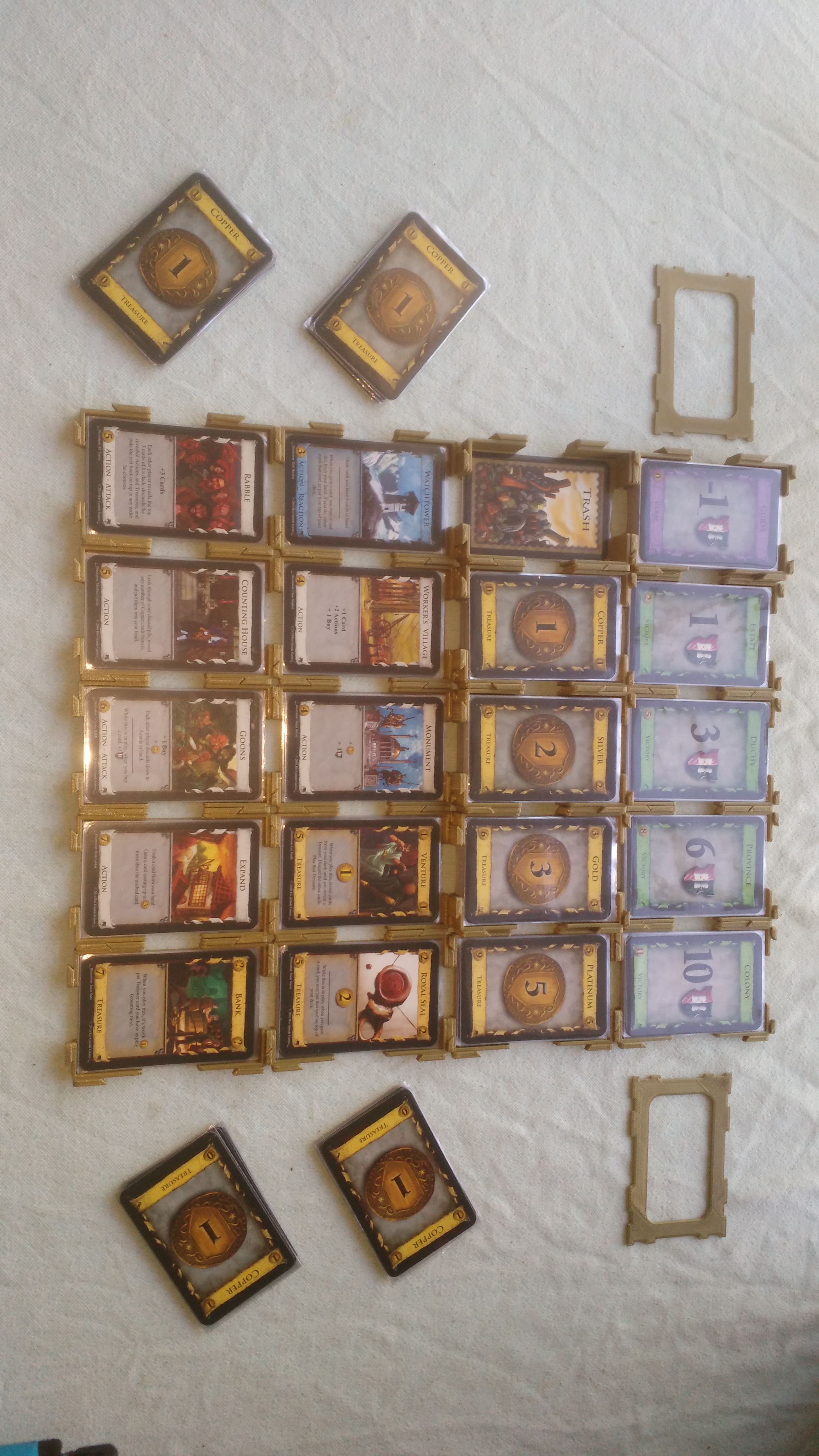 Dominion Sleeved Card Tray/Holder Snapable and Stackable - Remixed to fit sleeved cards