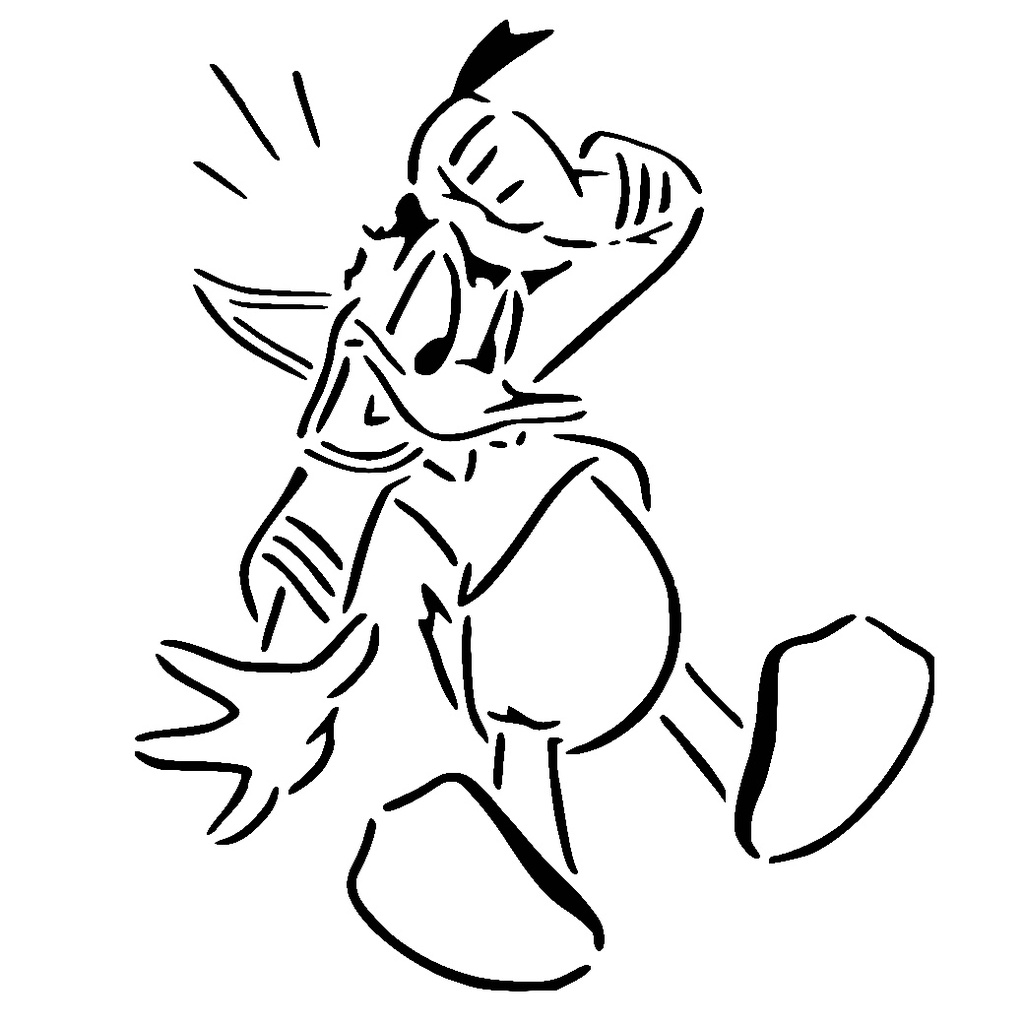 Donald Duck stencil 2