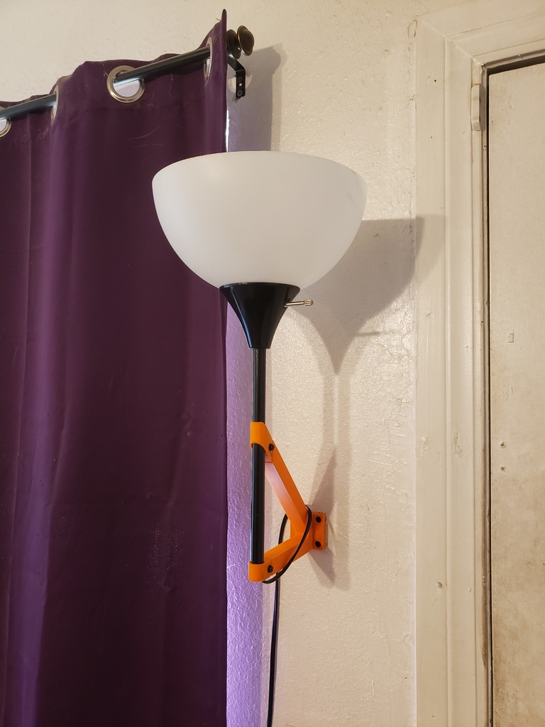 Standing lamp wall mount