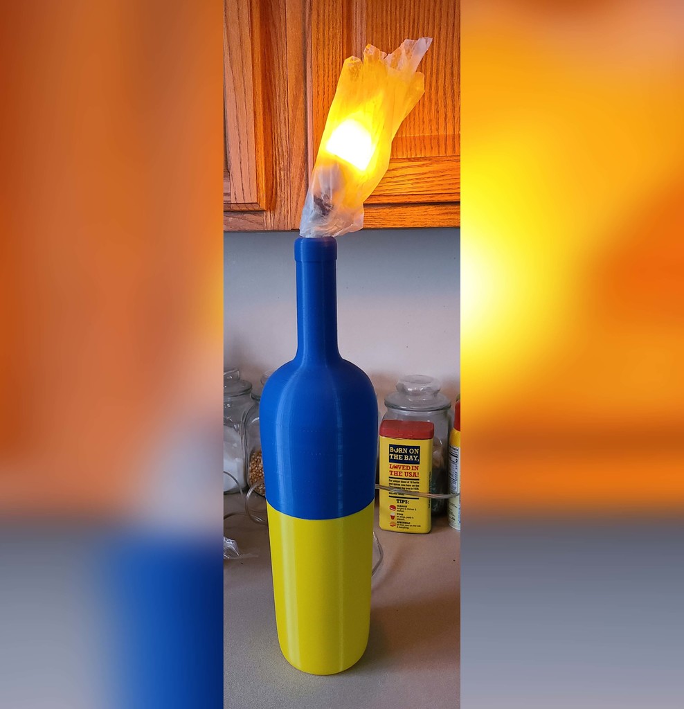 Molotov Cocktail Lamp, Support Ukraine