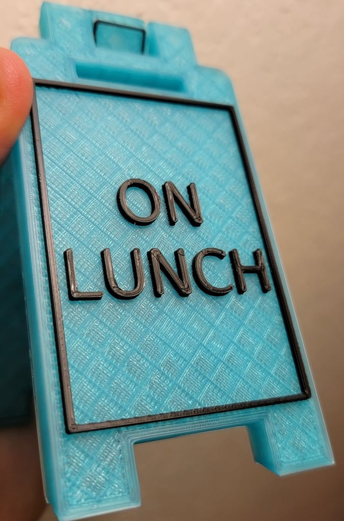 Lunch Break Sign w/ adjusted tolerance 