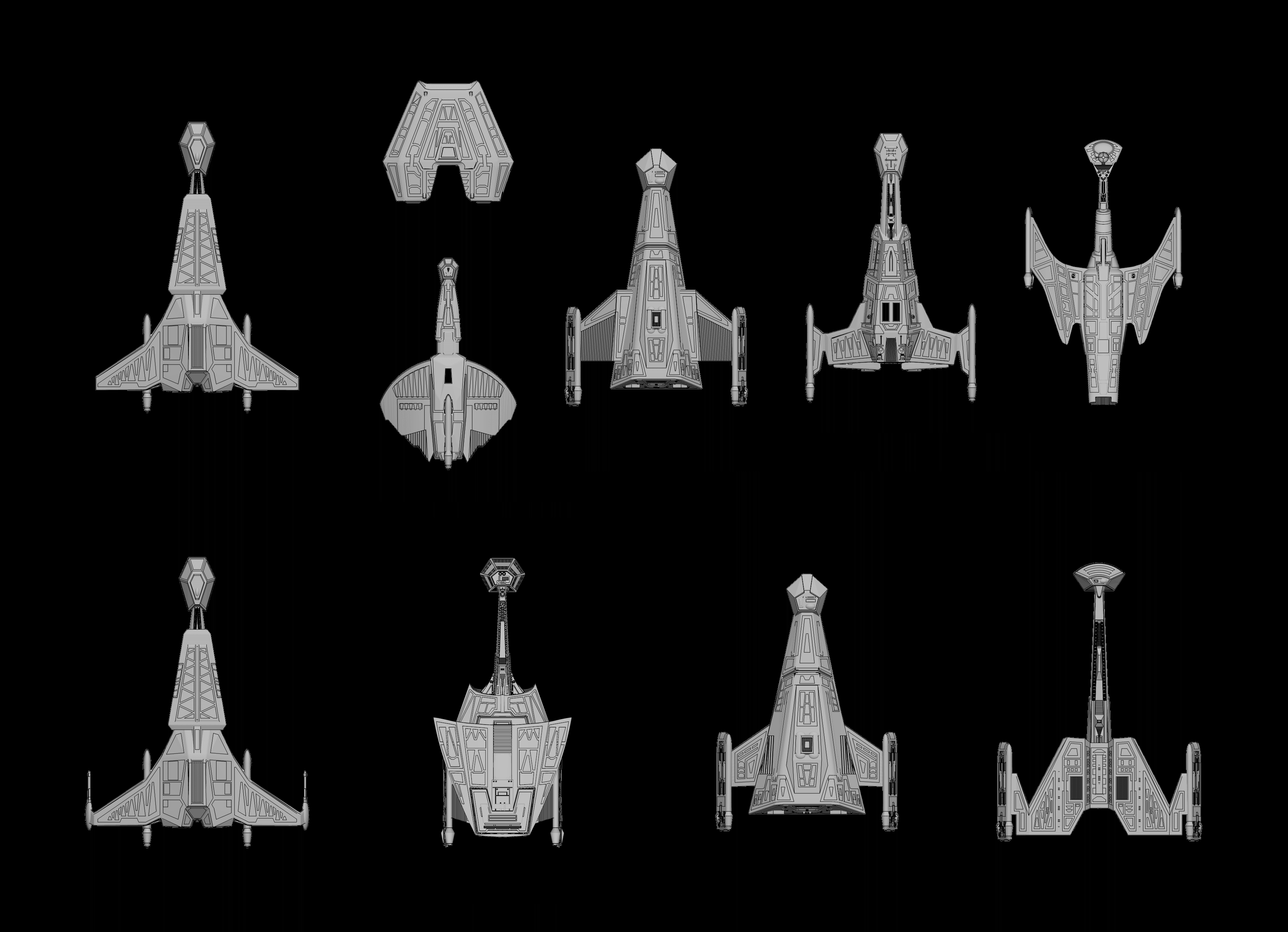 More FASA Klingon Ships: Star Trek starship parts kit expansion #4