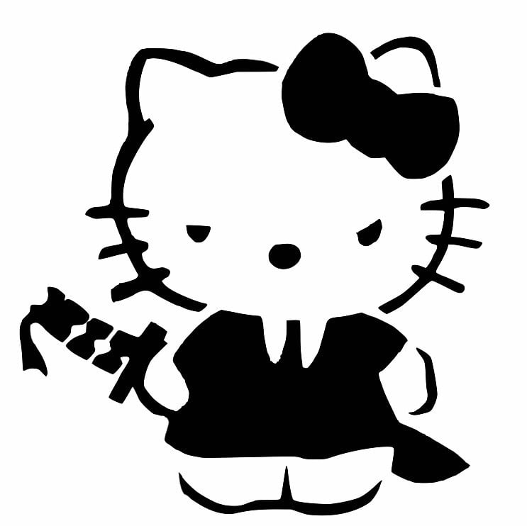 Hello Kitty stencil
