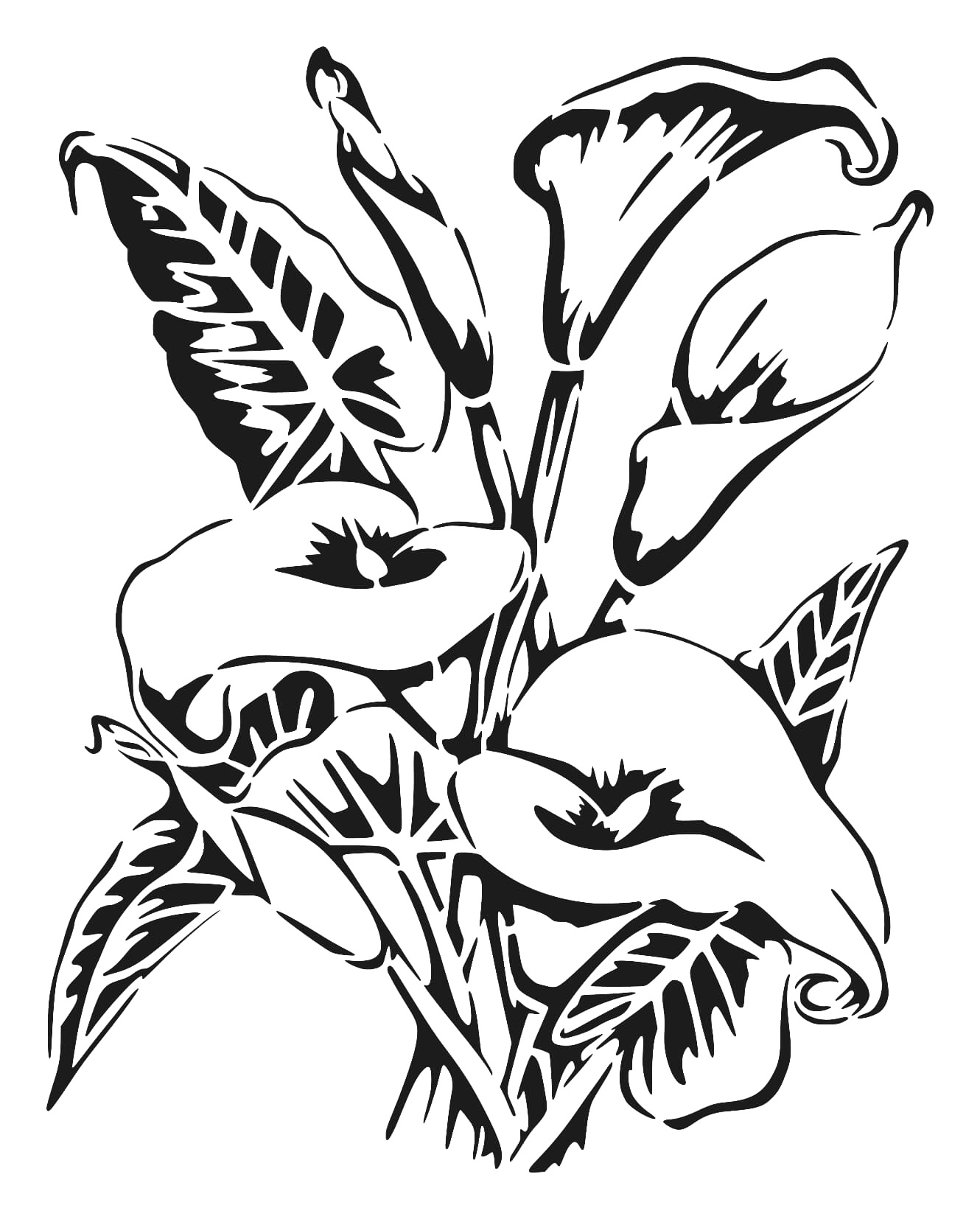 Tulip stencil