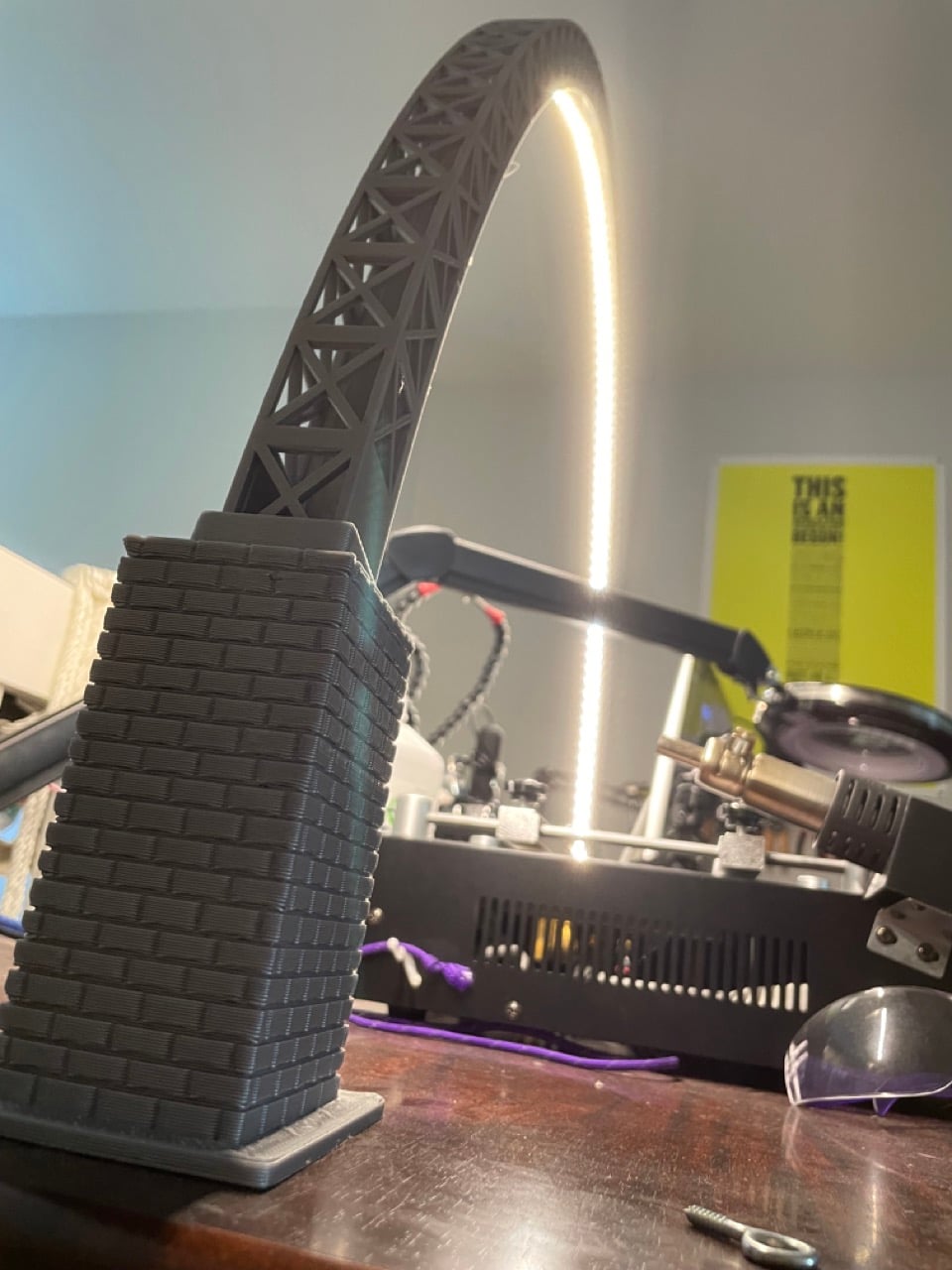 Brick Tower Base for LED bridge lamp